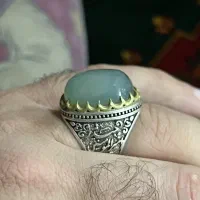 انگشتر  عقیق لیمویی به نام مبارک امیرالمومنین