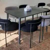 میز ناهارخوری لینا نهارخوری پایه فلز تدیJF5