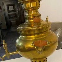 سماور زغالی برنجی همراه قوری|سماور، چای‌ساز، قهوه‌ساز|تهران, جردن|دیوار