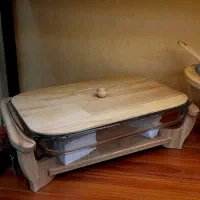 سوفله خوری چوبی با پیرکس قابل حرارت