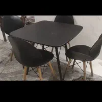 نهار خوری ۴نفره (طرح کافه ) پلاستیک و چوب روکش دار