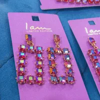 گوشواره کریستال سواروسکی آبکاری طلا