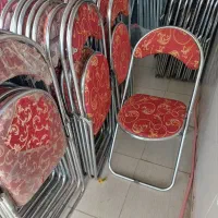 صندلی تاشو دو رنگ سرمه ای و قرمز