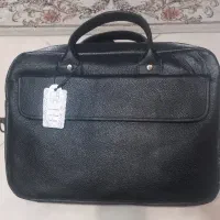 کیف چرم اصل مشکی ،دستی و دوشی، کاملاً نو