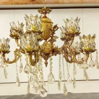 لوستر 10 شعله برنجی