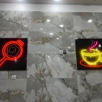 چند تابلو نئون قهوه صبحانه فست فود