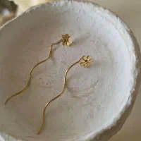 گوشواره تمام استیل کرلی