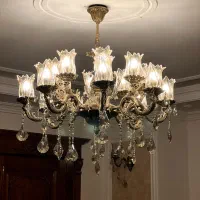 لوستر برنجی ۸شاخه و ۶ شاخه|لوستر و چراغ آویز|تهران, والفجر (افسریه)|دیوار