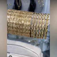 النگو طلاروس رنگ ثابت با آبکاری طلا
