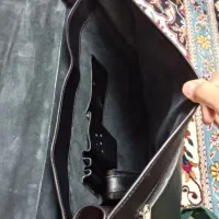 کیف اداری چرم مشکی|کیف، کفش، کمربند|قم, نیروگاه|دیوار