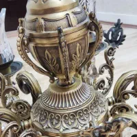 لوستر برنزی ۶ شاخه|لوستر و چراغ آویز|تهران, بهار|دیوار