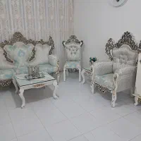 مبل نه نفره همراه باعسلی|مبلمان خانگی و میز عسلی|اسلام‌شهر, باغ فیض|دیوار