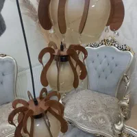 لوستر سه شاخه طرح چوبی