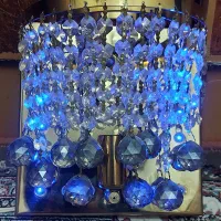 لوستر دیواری کریستالی طلایی