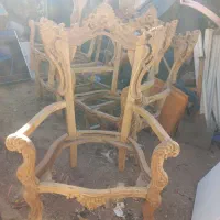 مبل سلطنتی ۹نفره چوب گردو|مبلمان خانگی و میز عسلی|قم, شهرک امام حسین|دیوار