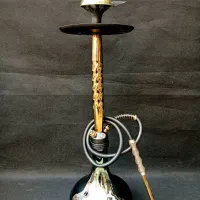 قلیان آکبند طلایی شیشه جذاب