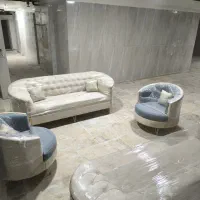 مبل هشت نفره مدل صدفی+ میز جلو مبلی هدیه|مبلمان خانگی و میز عسلی|چابهار, |دیوار