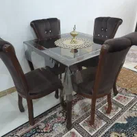 میز نهار خوری ۴ نفره تمام چوب راش در حد نو|میز و صندلی غذاخوری|رباط‌کریم, رباط‌کریم|دیوار