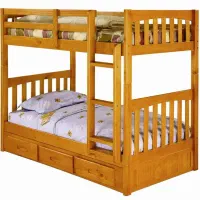 تخت خواب کودک نوجوان ۲ طبقه تمام چوب طبیعی
