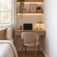 ست میز تحریر دیواری مدرن + شلف