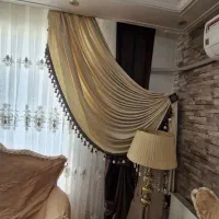 شال پرده ۳عدد قهوه ای و ۳عدد کرمی