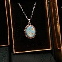 بهترین هدیه روزمادرگردنبند با فیروزه ی اصل نیشابور