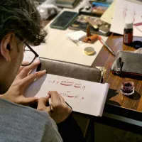 آموزش خوشنویسی با خودکار و قلم نی