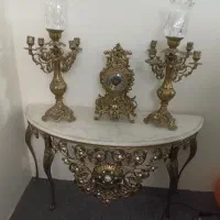 آینه و شعمدان برنزی سنگین وزن|آینه|تبریز, |دیوار