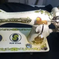 چرخ خیاطی سان استار سفید شیر نشان دستی