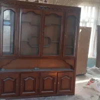 دو عدد ویترین کتابخانه چوب سالم