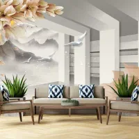 کاغذ دیواری کناف سقف کاذب پوستر سه بعدی|خدمات پیشه و مهارت|قدس, شهرقدس|دیوار