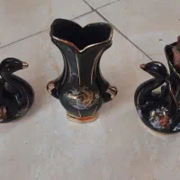 سه عددگلدان طلاکوب  دانه ای چهارصدهزار