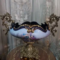 کشکول چینی برنز انتیک شمعدان