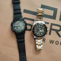 دو عدد ساعت رولکس و کاسیو