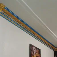 کتیبه سقفی وسط هال و راوی بیخ دیوار سقف|مصالح و تجهیزات ساختمان|مینودشت, |دیوار