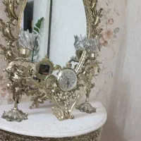 آینه و شمعدان با شمعدان وساعت