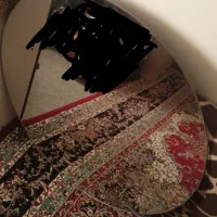 آینه گرد چراغ دار