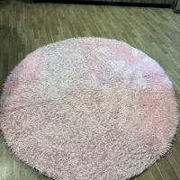 فرش گرد فلوکاتی صورتی