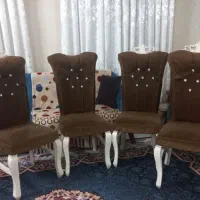 صندلی میزغذاخوری قهوه‌ای تیره