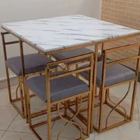 میز نهارخوری نونو چهارنفره طلایی