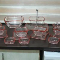 سرویس کریستال والتر آلمان وینچستر قرمز ۱۷پارچه|ظروف سرو و پذیرایی|پاکدشت, پاکدشت (مامازند)|دیوار