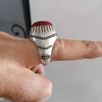 فروش انگشتر قدیمی نقره خالص با سنگ عقیق درجه یک|کلکسیون اشیاء عتیقه|اندیشه, اندیشه فاز ۳|دیوار