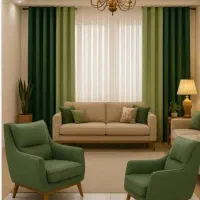 پرده پانچ  آماده،  تنوع رنگ بالا تحویل درلحظه خرید