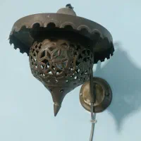 چراغ خواب یا روشنایی برنجی عتیقه دوره قاجاری