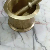 هاون برنجی قلم کاری شده
