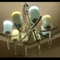 لوستر کروم مدل کارن|لوستر و چراغ آویز|اراک, |دیوار