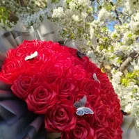 دسته گل نامزدی روبانی