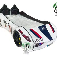 تخت طرح ماشینی مدل پورشه گشت پلیس پادچوب|تخت و سرویس خواب|کرمان, |دیوار