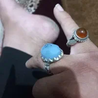 انگشتر عقیق سوسنی رکاب نقره ۹۲۵|جواهرات|سمنان, |دیوار