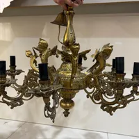 دو عدد لوستر برنز ۶ و ۸ شاخه فرشته اصل